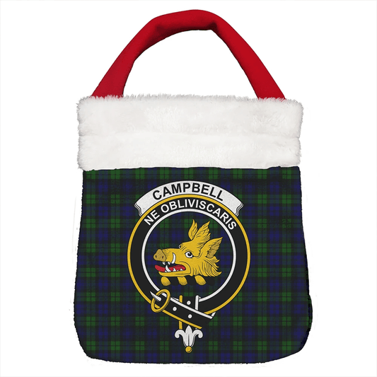 Campbell Modern Tartan Crest Christmas Gift Bag