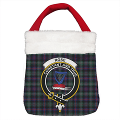Rose Hunting Modern Tartan Crest Christmas Gift Bag