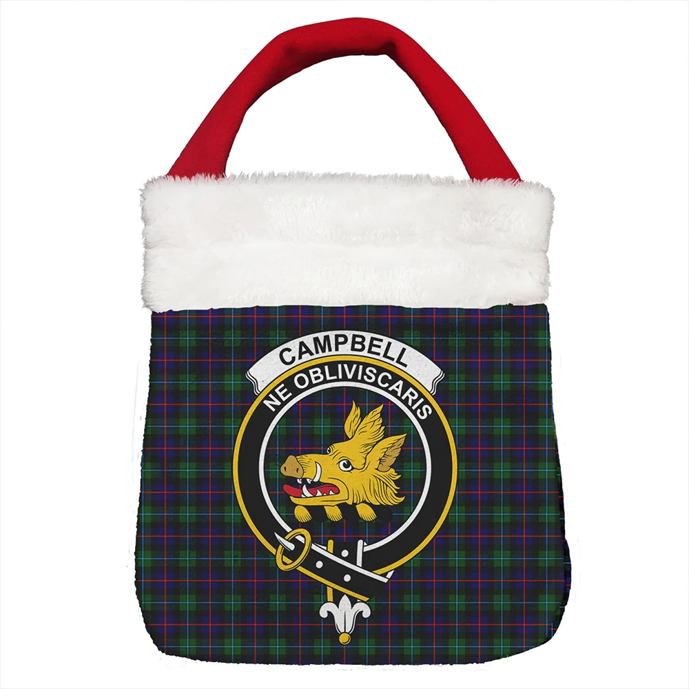 Campbell of Cawdor Modern Tartan Crest Christmas Gift Bag