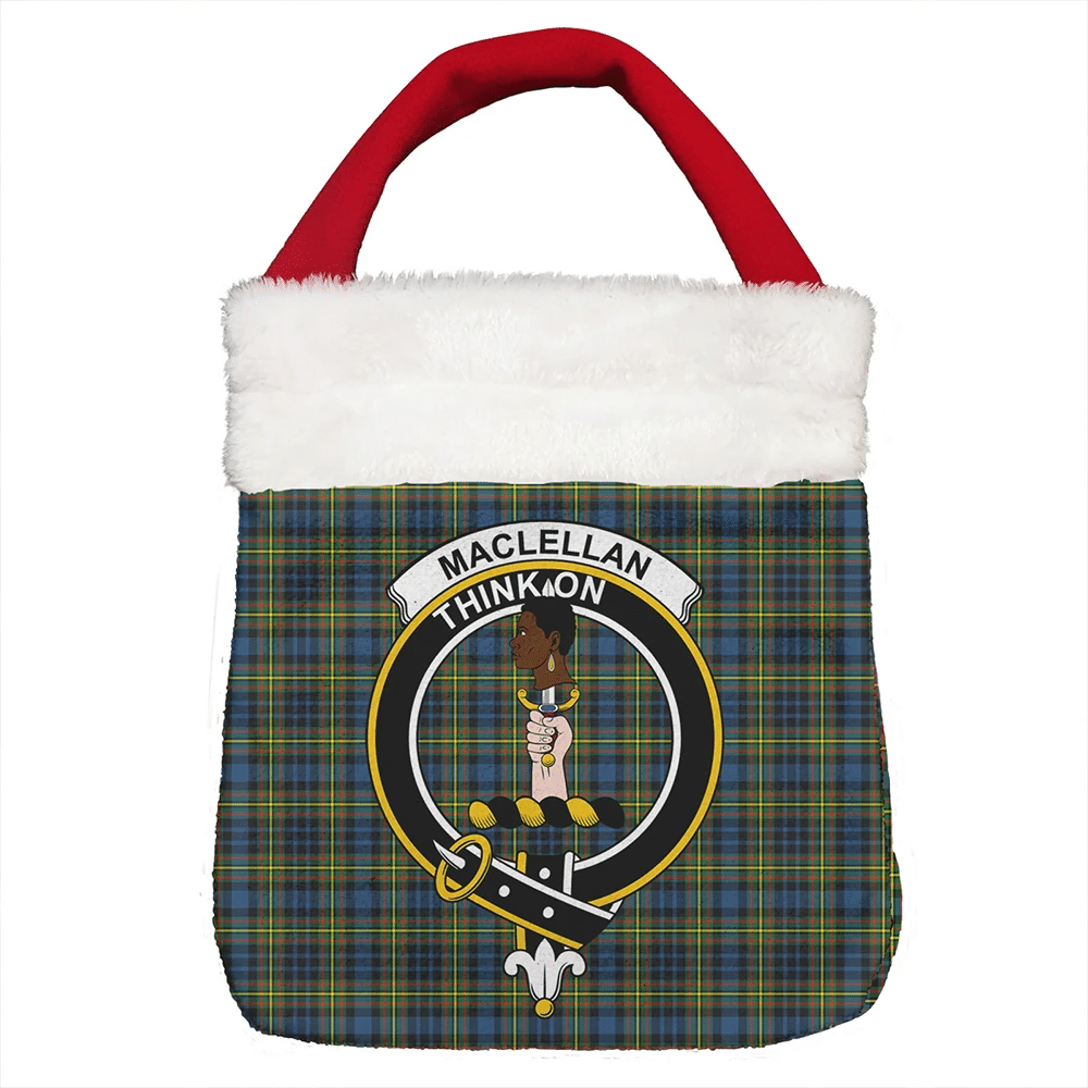 MacLellan Ancient Tartan Crest Christmas Gift Bag