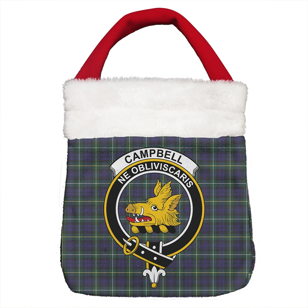 Campbell Argyll Modern Tartan Crest Christmas Gift Bag