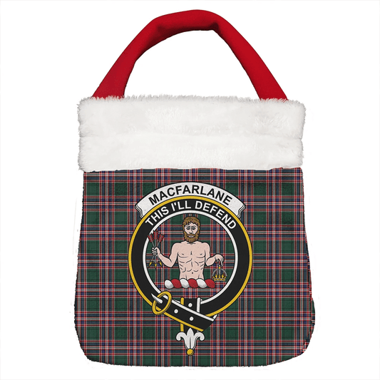 MacFarlane Hunting Modern Tartan Crest Christmas Gift Bag