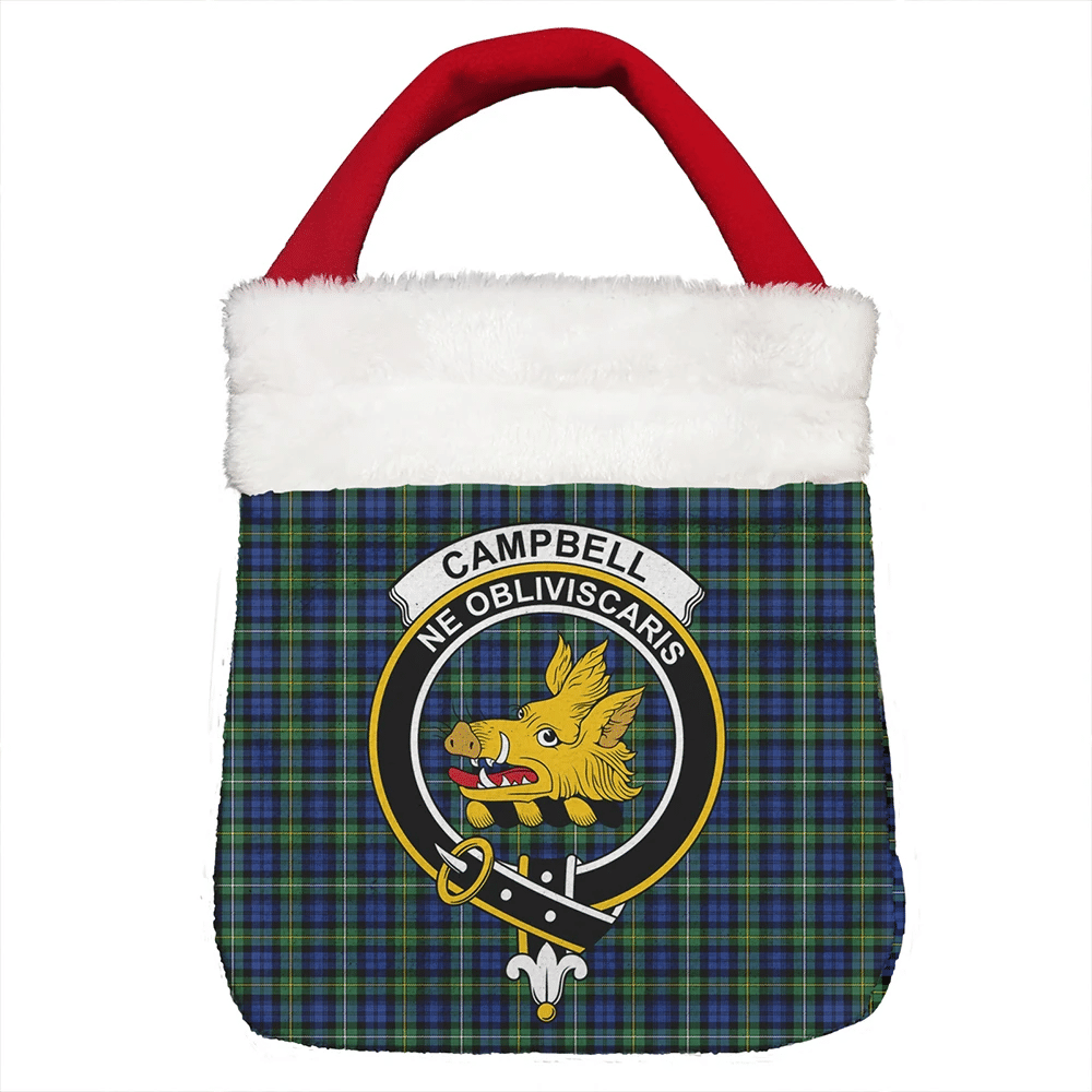 Campbell Argyll Ancient Tartan Crest Christmas Gift Bag