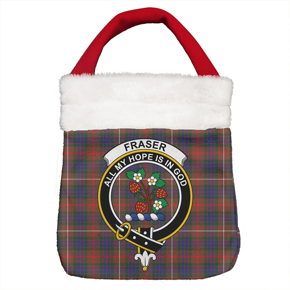 Fraser Hunting Modern Tartan Crest Christmas Gift Bag