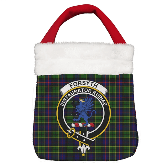 Forsyth Modern Tartan Crest Christmas Gift Bag