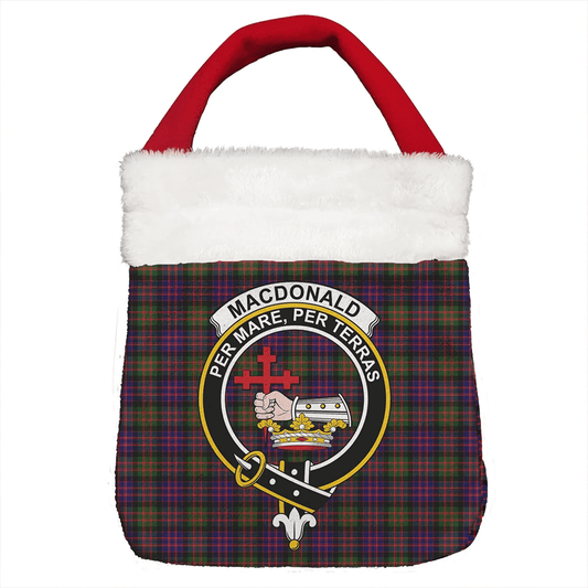 MacDonald Modern Tartan Crest Christmas Gift Bag