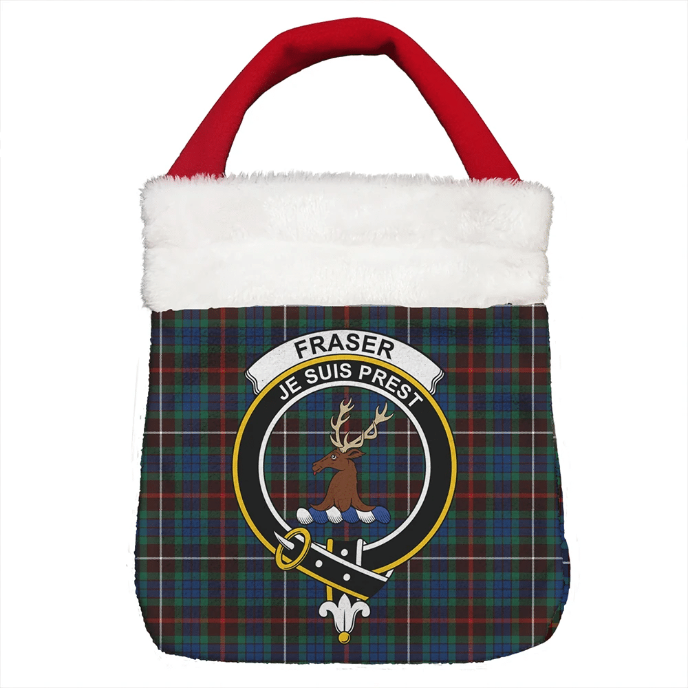 Fraser Hunting Ancient Tartan Crest Christmas Gift Bag