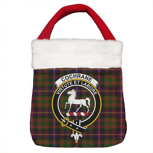 Cochrane Modern Tartan Crest Christmas Gift Bag