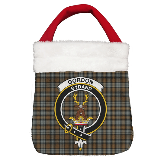 Gordon Weathered Tartan Crest Christmas Gift Bag