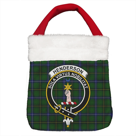 Henderson Modern Tartan Crest Christmas Gift Bag