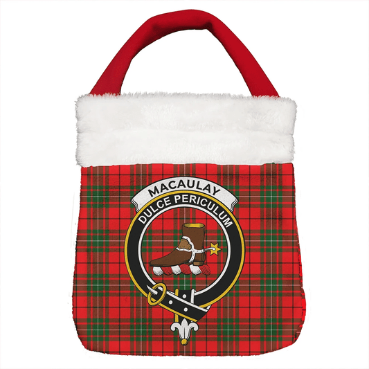 MacAulay Modern Tartan Crest Christmas Gift Bag