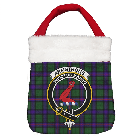 Armstrong Modern Tartan Crest Christmas Gift Bag
