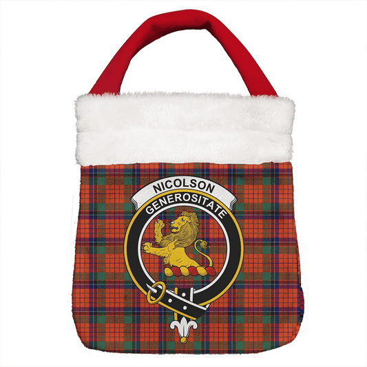 Nicolson Ancient Tartan Crest Christmas Gift Bag