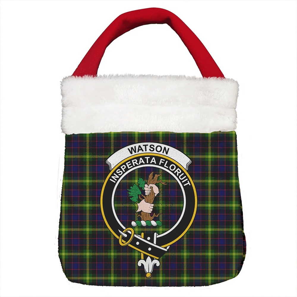 Watson Modern Tartan Crest Christmas Gift Bag