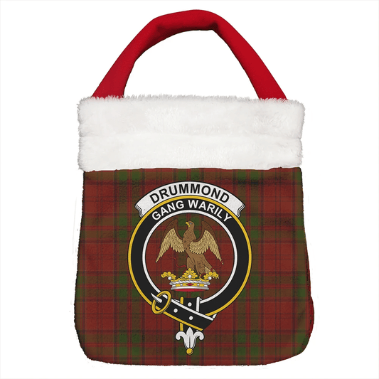 Drummond Clan Tartan Crest Christmas Gift Bag