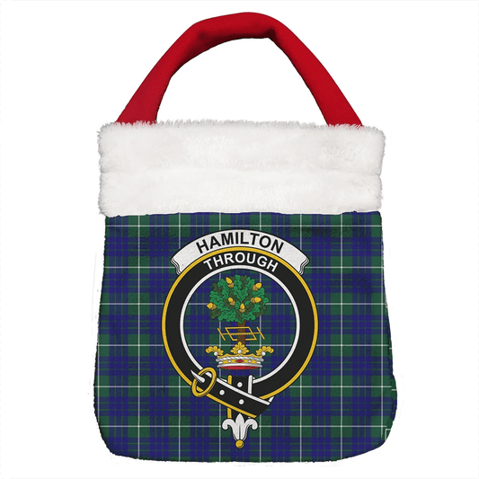 Hamilton Hunting Modern Tartan Crest Christmas Gift Bag