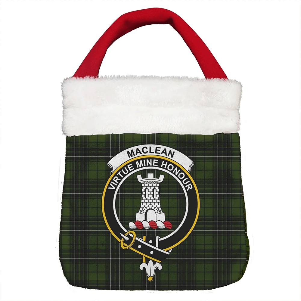 MacLean Hunting Tartan Crest Christmas Gift Bag