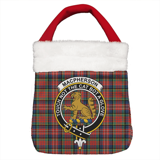 MacPherson Ancient Tartan Crest Christmas Gift Bag