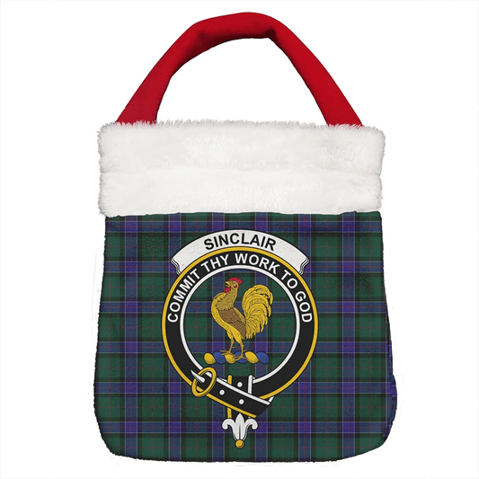 Sinclair Hunting Modern Tartan Crest Christmas Gift Bag