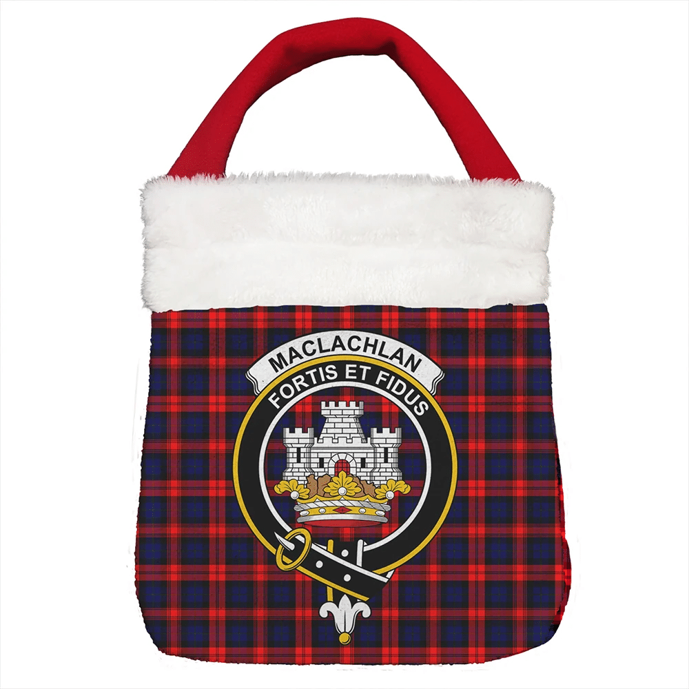 MacLachlan Modern Tartan Crest Christmas Gift Bag