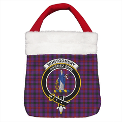 Montgomery Modern Tartan Crest Christmas Gift Bag