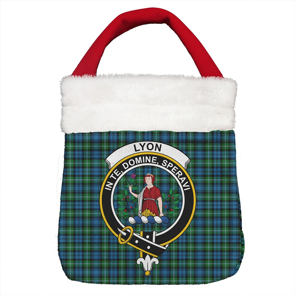 Lyon Clan Tartan Crest Christmas Gift Bag