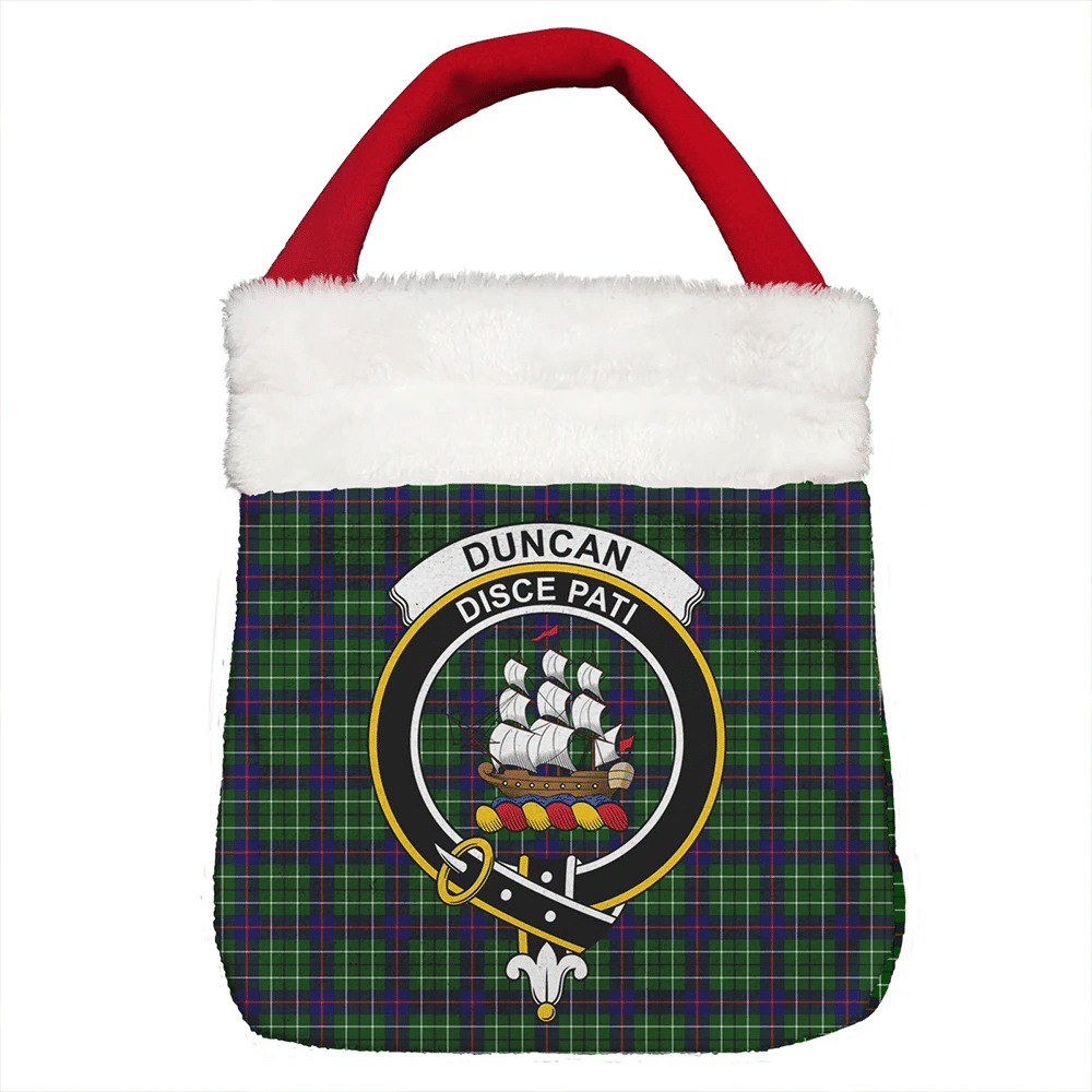 Duncan Modern Tartan Crest Christmas Gift Bag