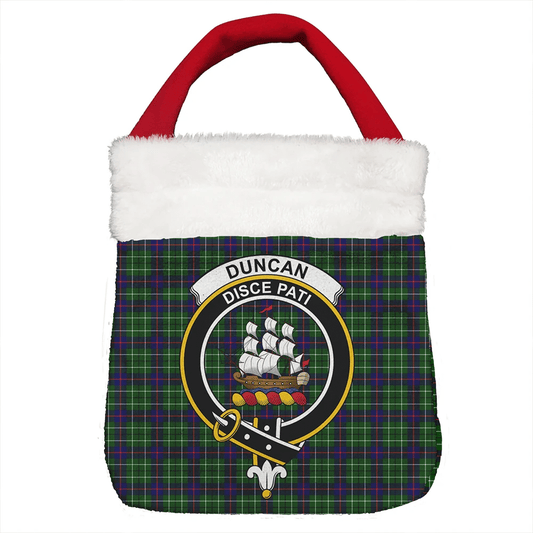 Duncan Modern Tartan Crest Christmas Gift Bag