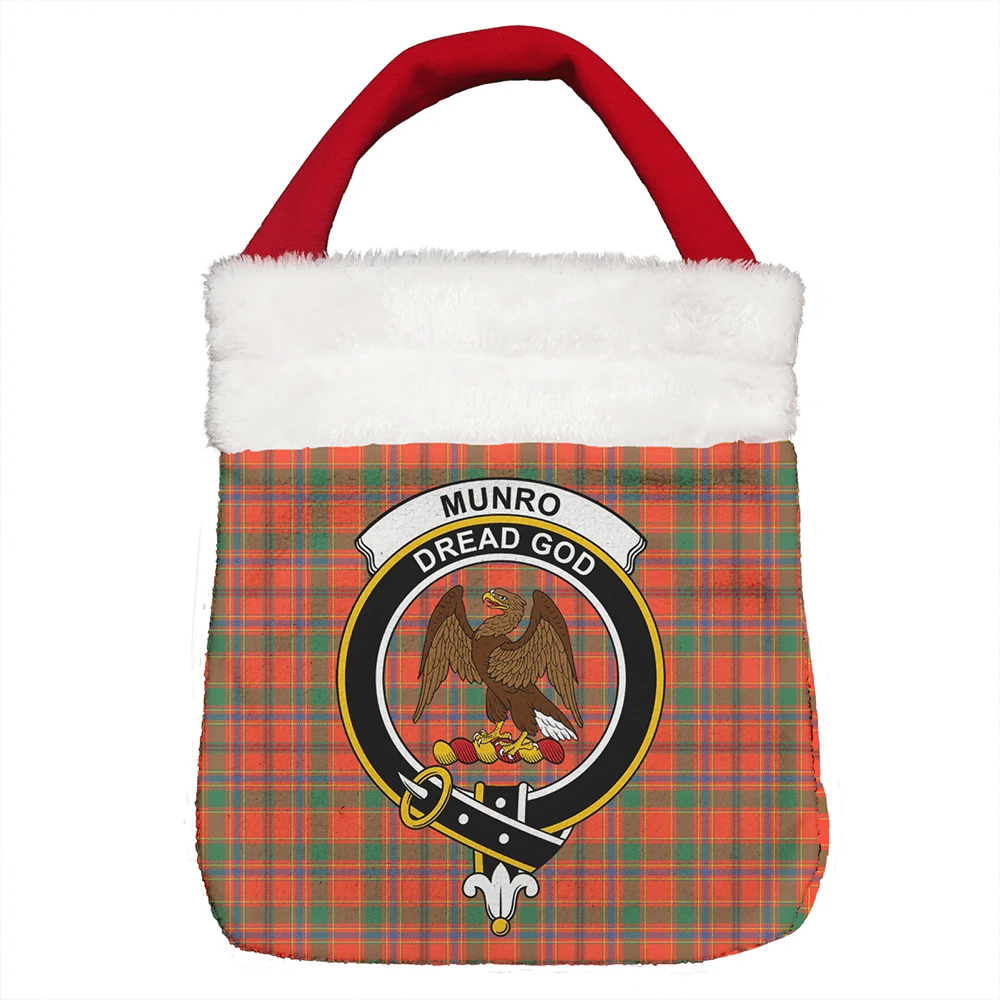 Munro Ancient Tartan Crest Christmas Gift Bag