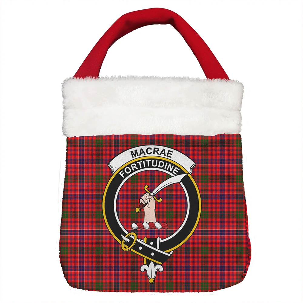 MacRae Modern Tartan Crest Christmas Gift Bag