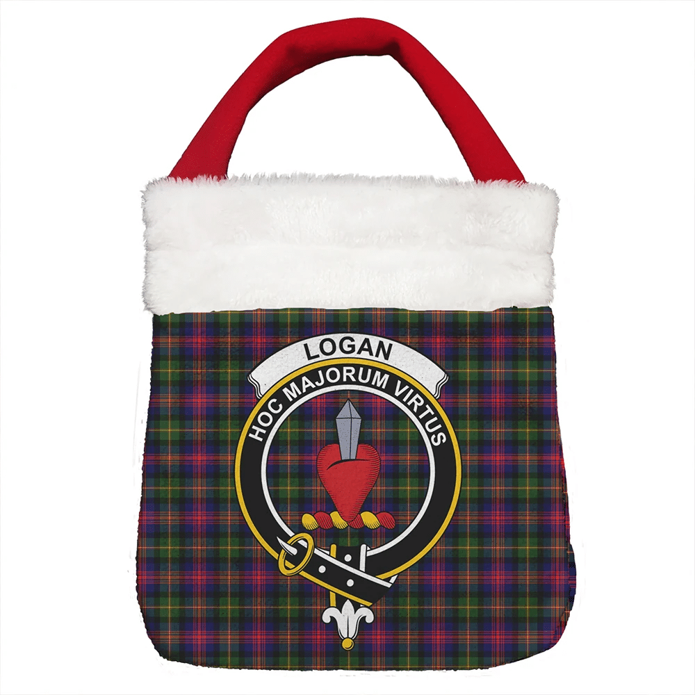 Logan Modern Tartan Crest Christmas Gift Bag