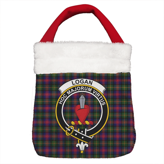 Logan Modern Tartan Crest Christmas Gift Bag