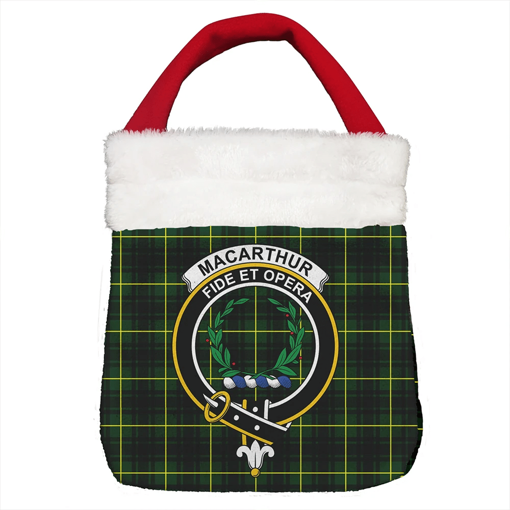 MacArthur Modern Tartan Crest Christmas Gift Bag