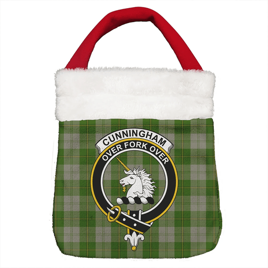 Cunningham Dress Green Dancers Tartan Crest Christmas Gift Bag