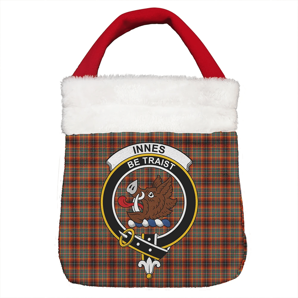 Innes Ancient Tartan Crest Christmas Gift Bag