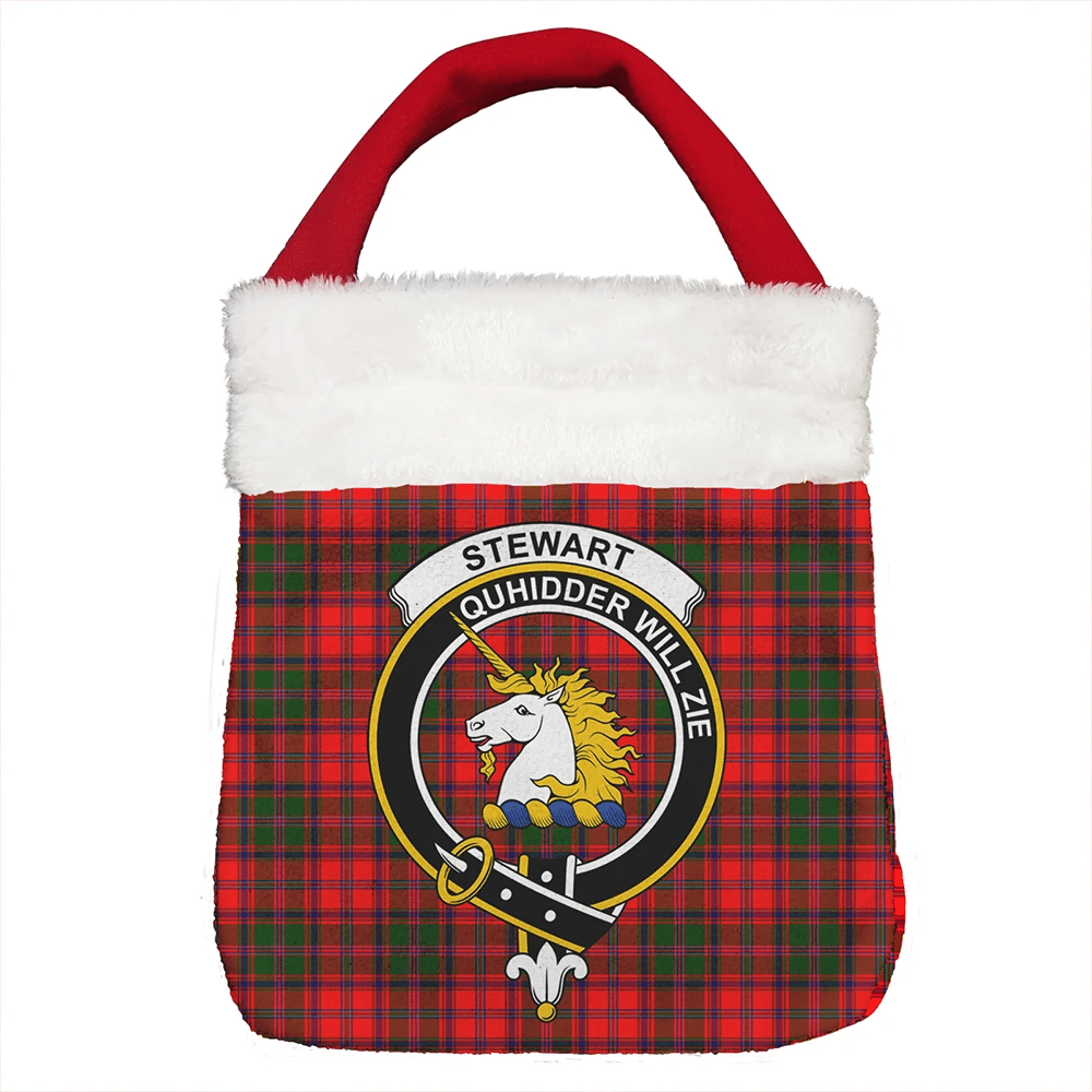 Stewart of Appin Modern Tartan Crest Christmas Gift Bag