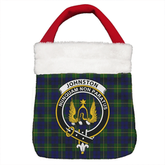 Johnston Modern Tartan Crest Christmas Gift Bag