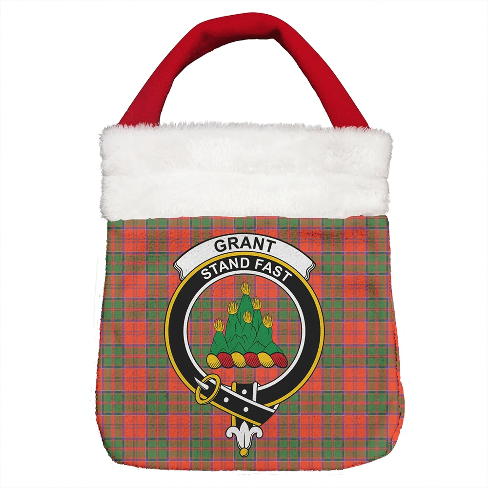 Grant Ancient Tartan Crest Christmas Gift Bag