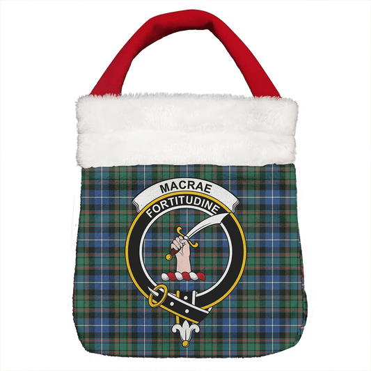 MacRae Hunting Ancient Tartan Crest Christmas Gift Bag