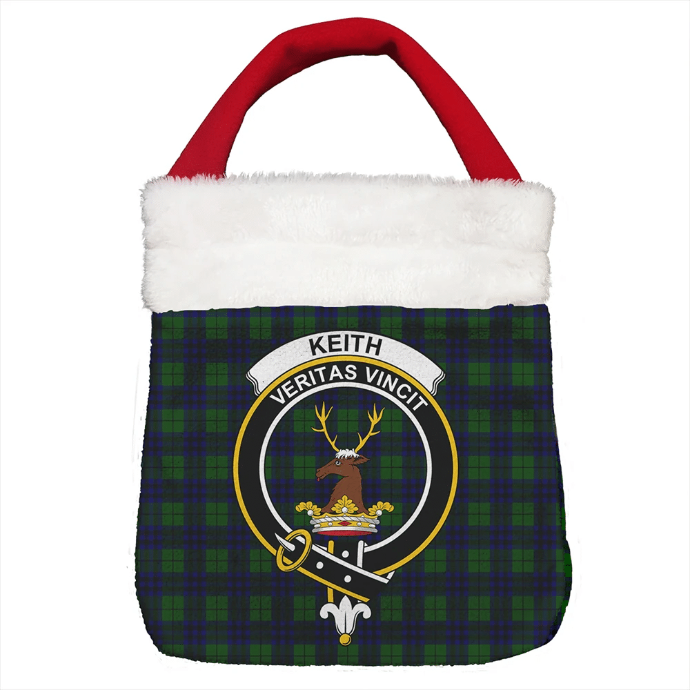 Keith Modern Tartan Crest Christmas Gift Bag