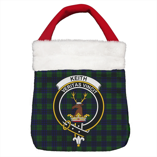 Keith Modern Tartan Crest Christmas Gift Bag