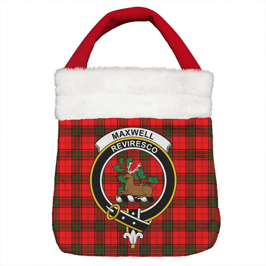 Maxwell Modern Tartan Crest Christmas Gift Bag