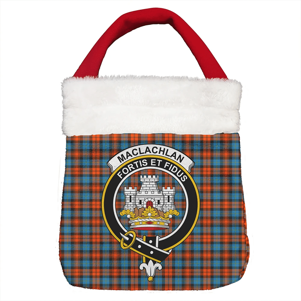 MacLachlan Ancient Tartan Crest Christmas Gift Bag