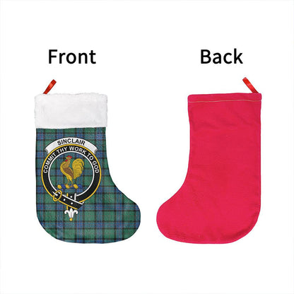 Sinclair Hunting Ancient Tartan Classic Crest Christmas Sock