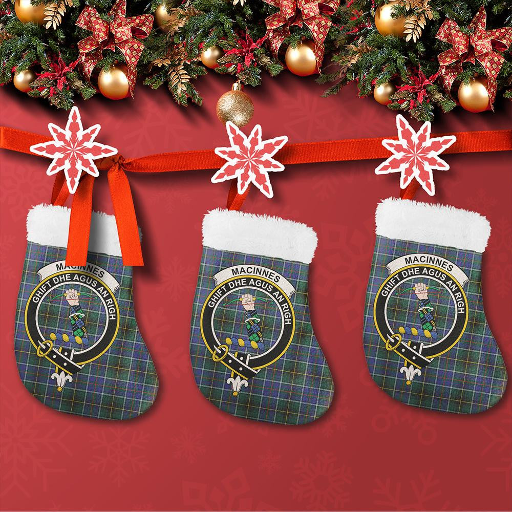 MacInnes Modern Tartan Classic Crest Christmas Sock