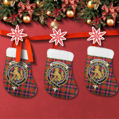 MacPherson Modern Tartan Classic Crest Christmas Sock