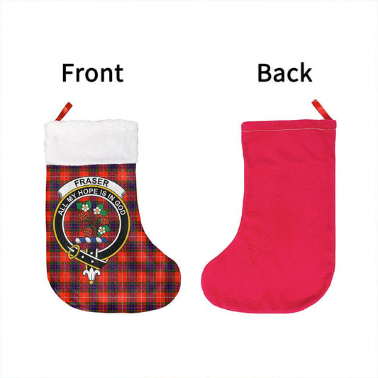 Fraser Modern Tartan Classic Crest Christmas Sock