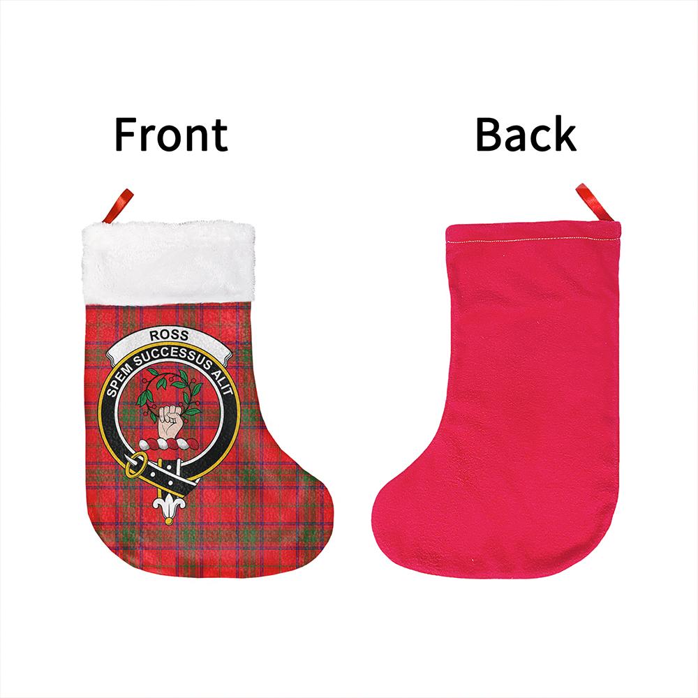 Ross Modern Tartan Classic Crest Christmas Sock