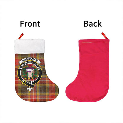 Buchanan Old Set Weathered Tartan Classic Crest Christmas Sock