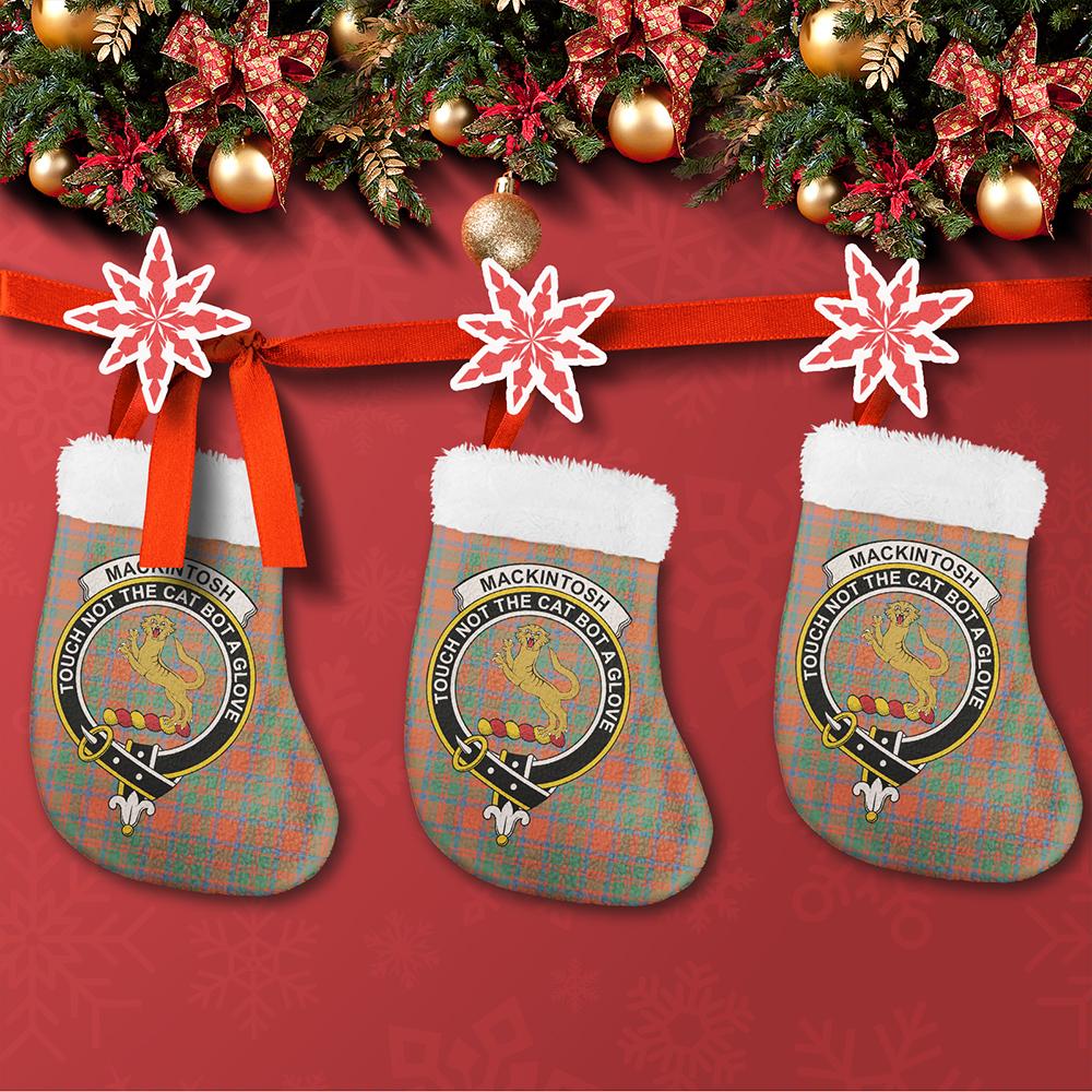 MacKintosh Ancient Tartan Classic Crest Christmas Sock